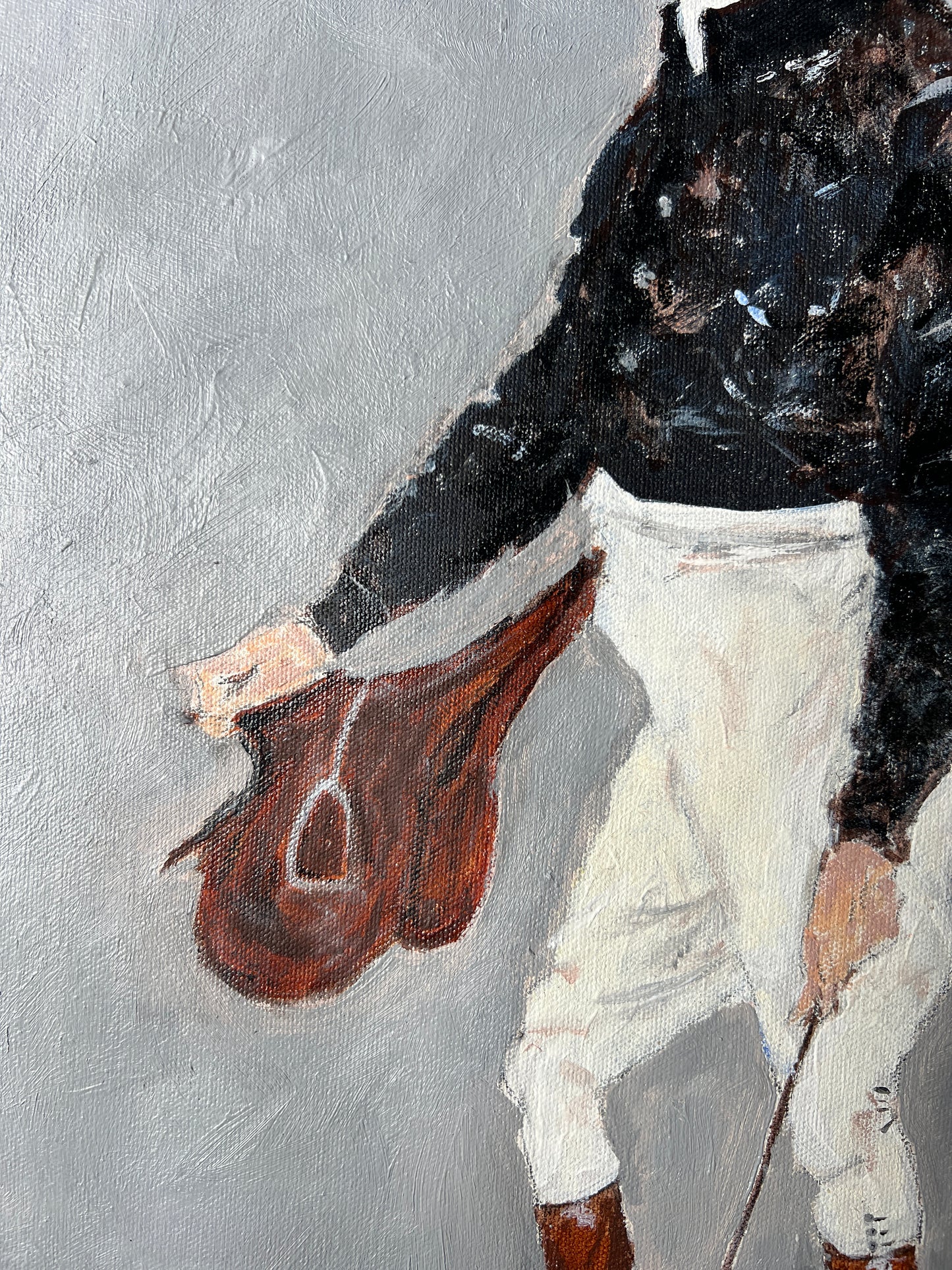 Portrait of a Jockey After Simon Dyer in Black Frame