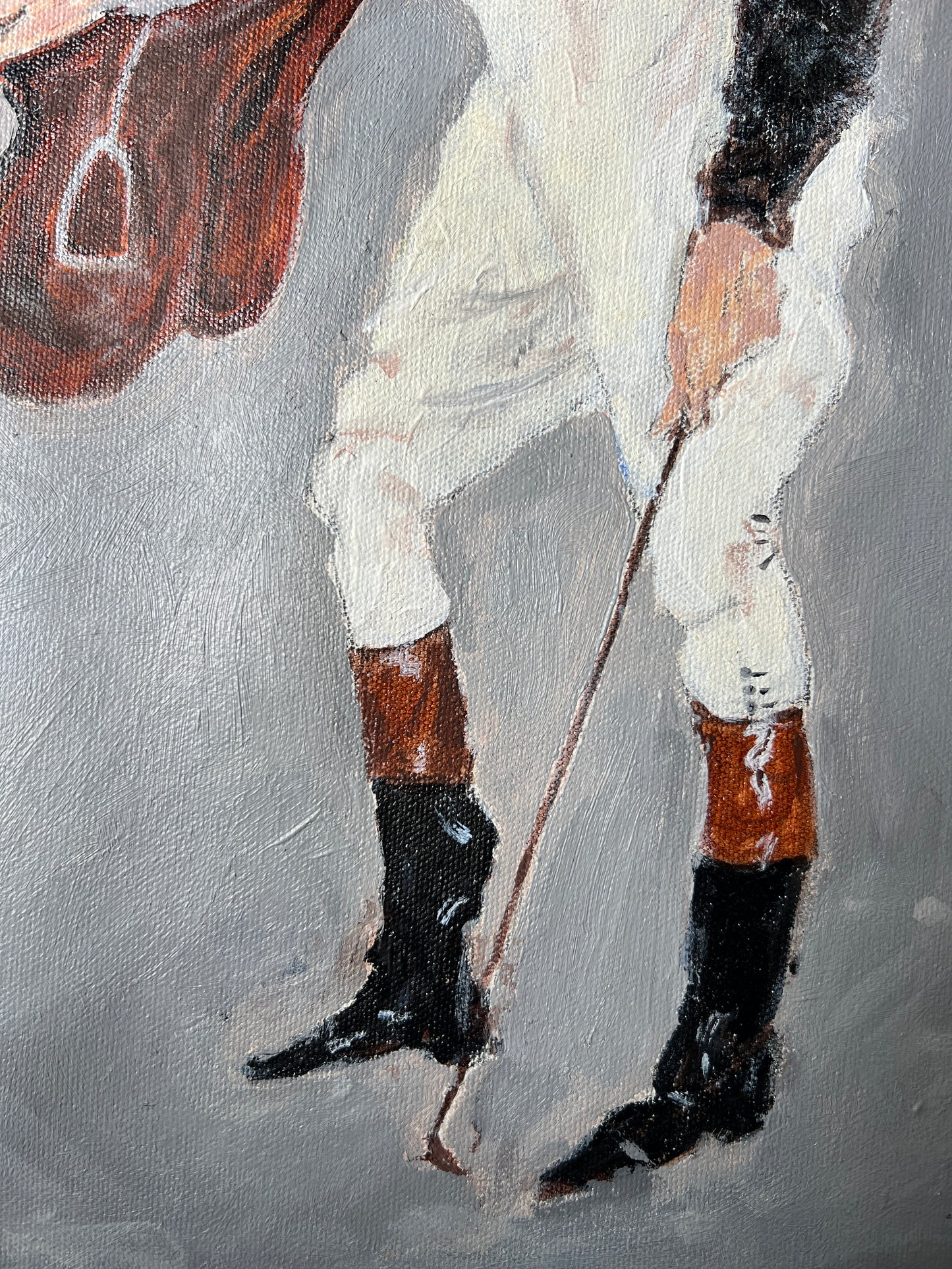 Portrait of a Jockey After Simon Dyer in Black Frame