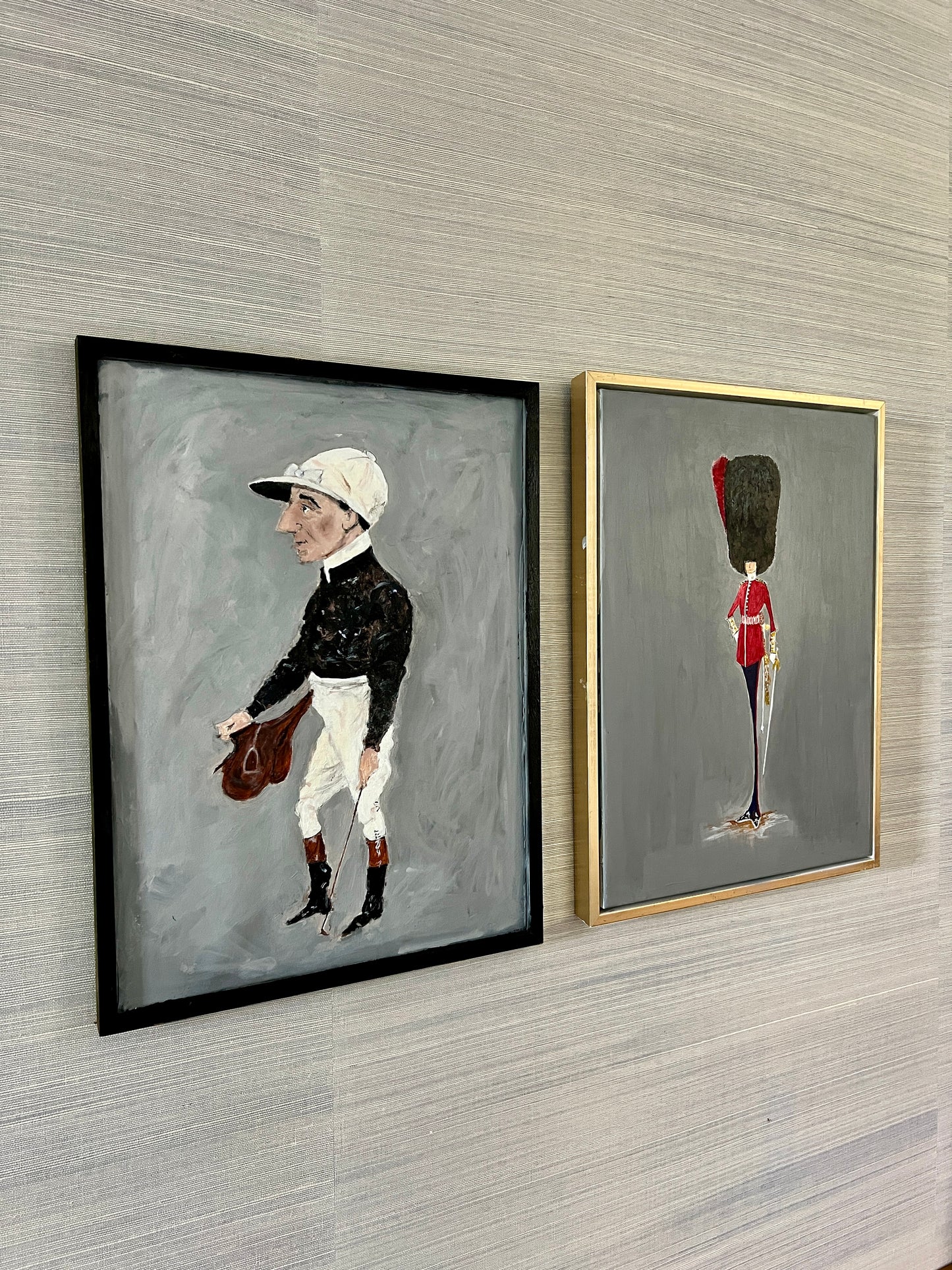 Portrait of a Jockey After Simon Dyer in Black Frame