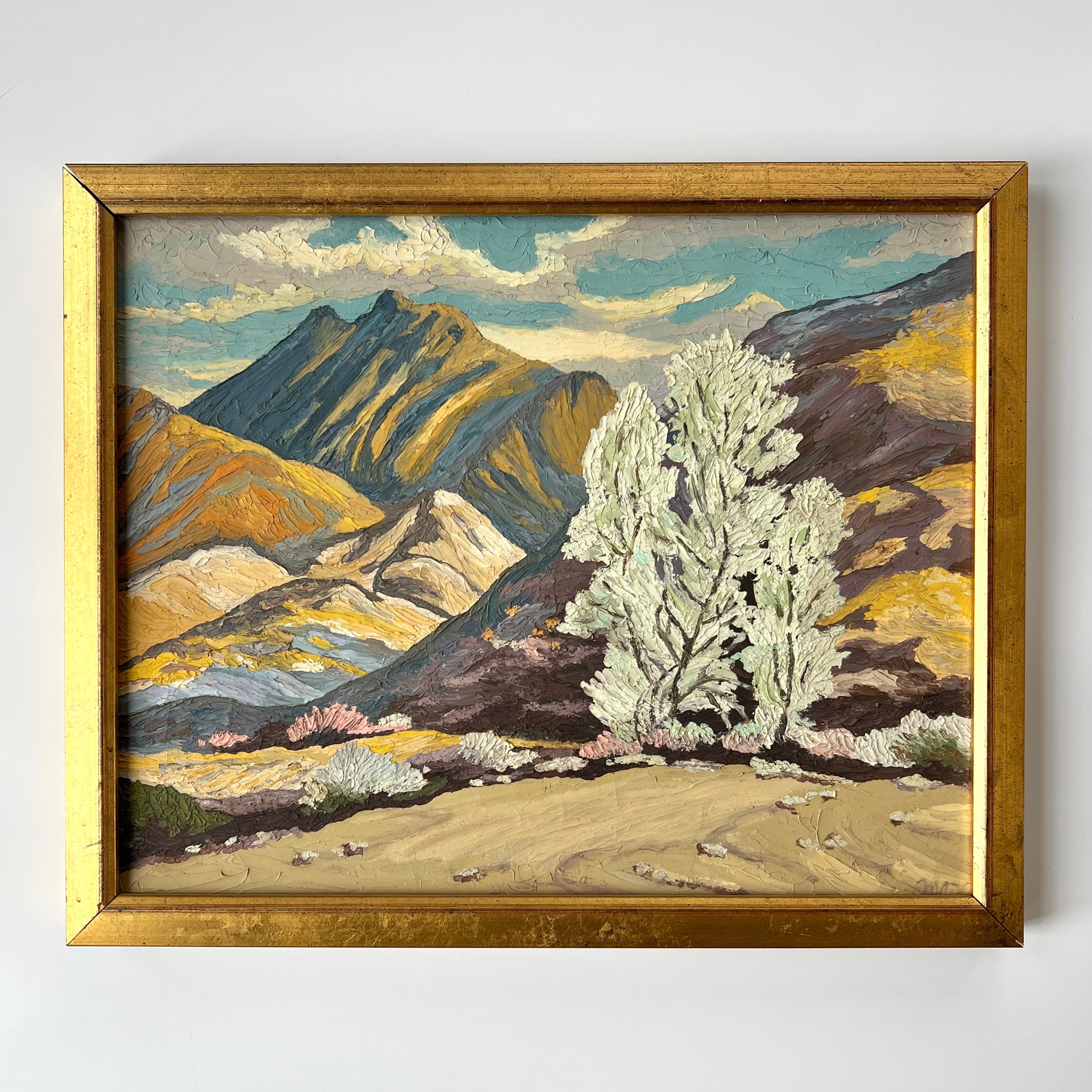 Mountain landscape, Impasto hotsell painting, Oil painting