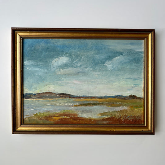 H.A. Gracey Tay Valley Landscape Oil Painting in Gold Frame