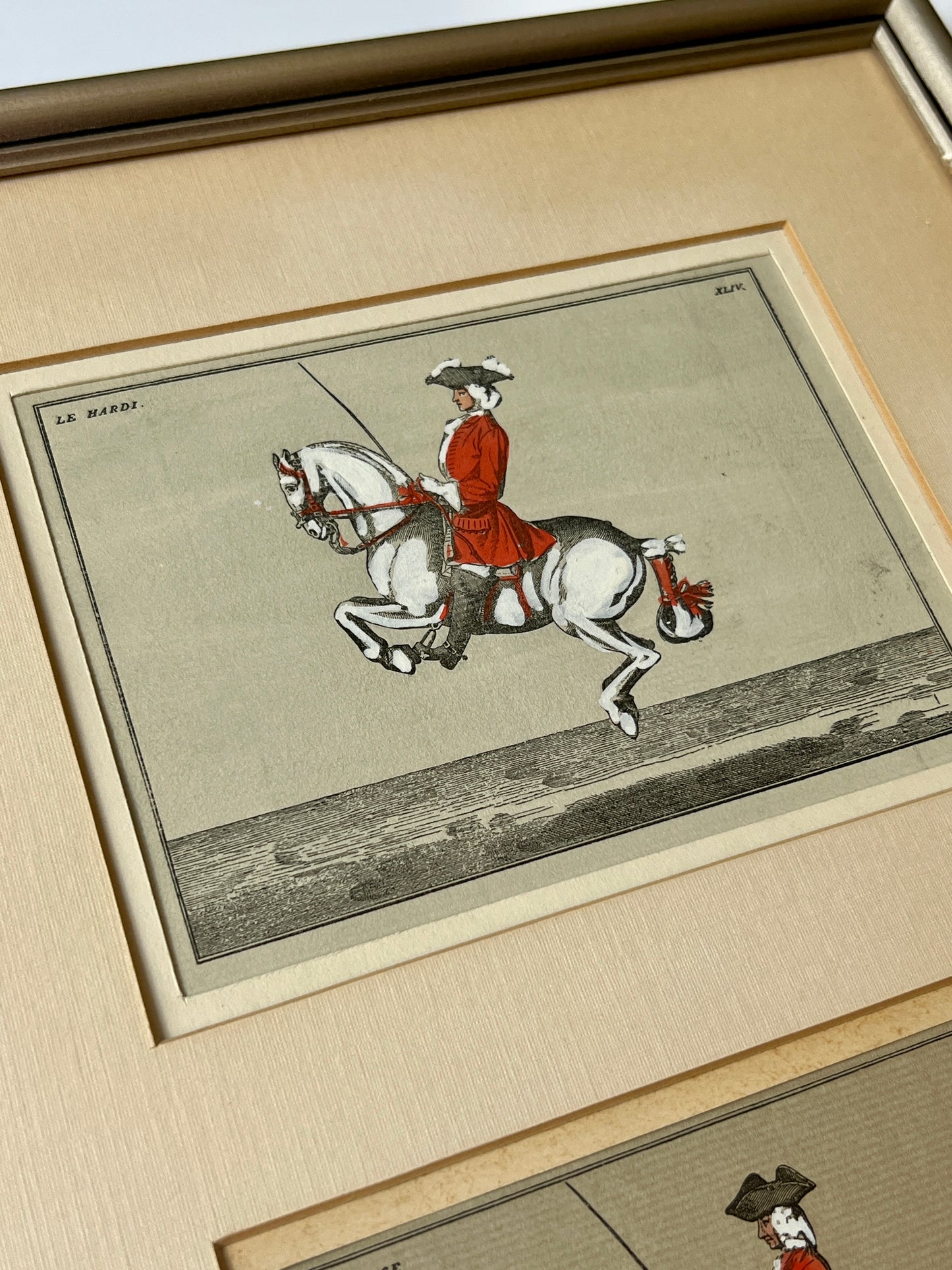 1747 Baron von Eisenberg / Bernard Picart Equestrian Hand Colored Horse Lithographs